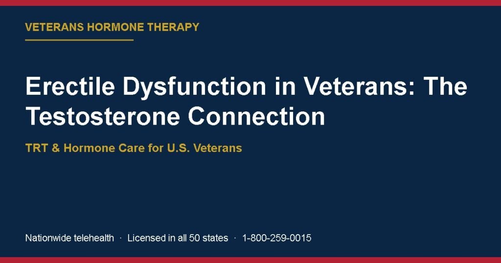 Erectile Dysfunction in Veterans: The Testosterone Connection