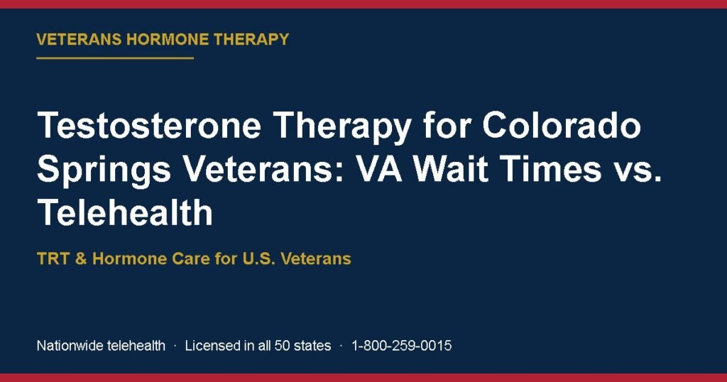 Testosterone Therapy for Colorado Springs Veterans: VA Wait Times vs. Telehealth