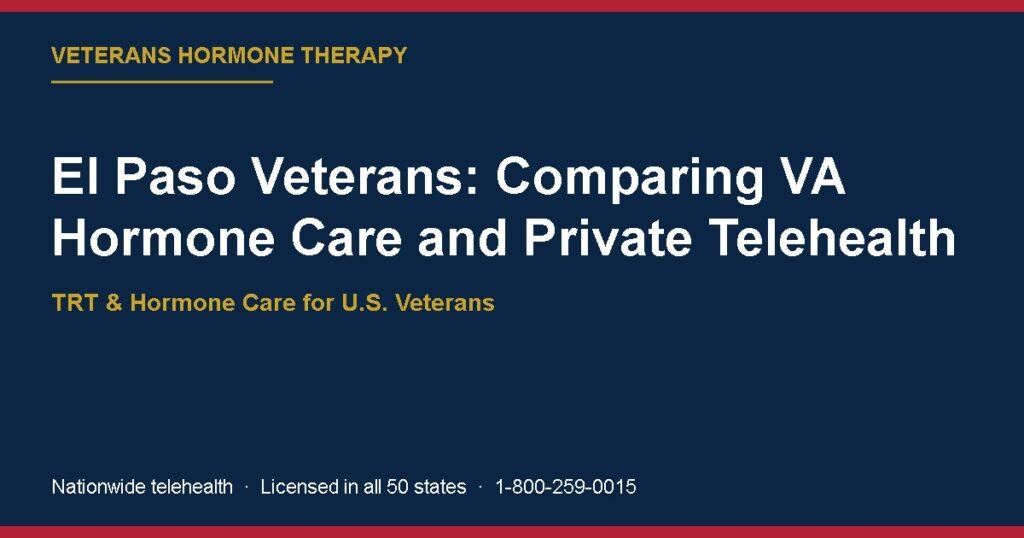 El Paso Veterans: Comparing VA Hormone Care and Private Telehealth