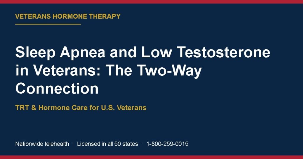Sleep Apnea and Low Testosterone in Veterans: The Two-Way Connection